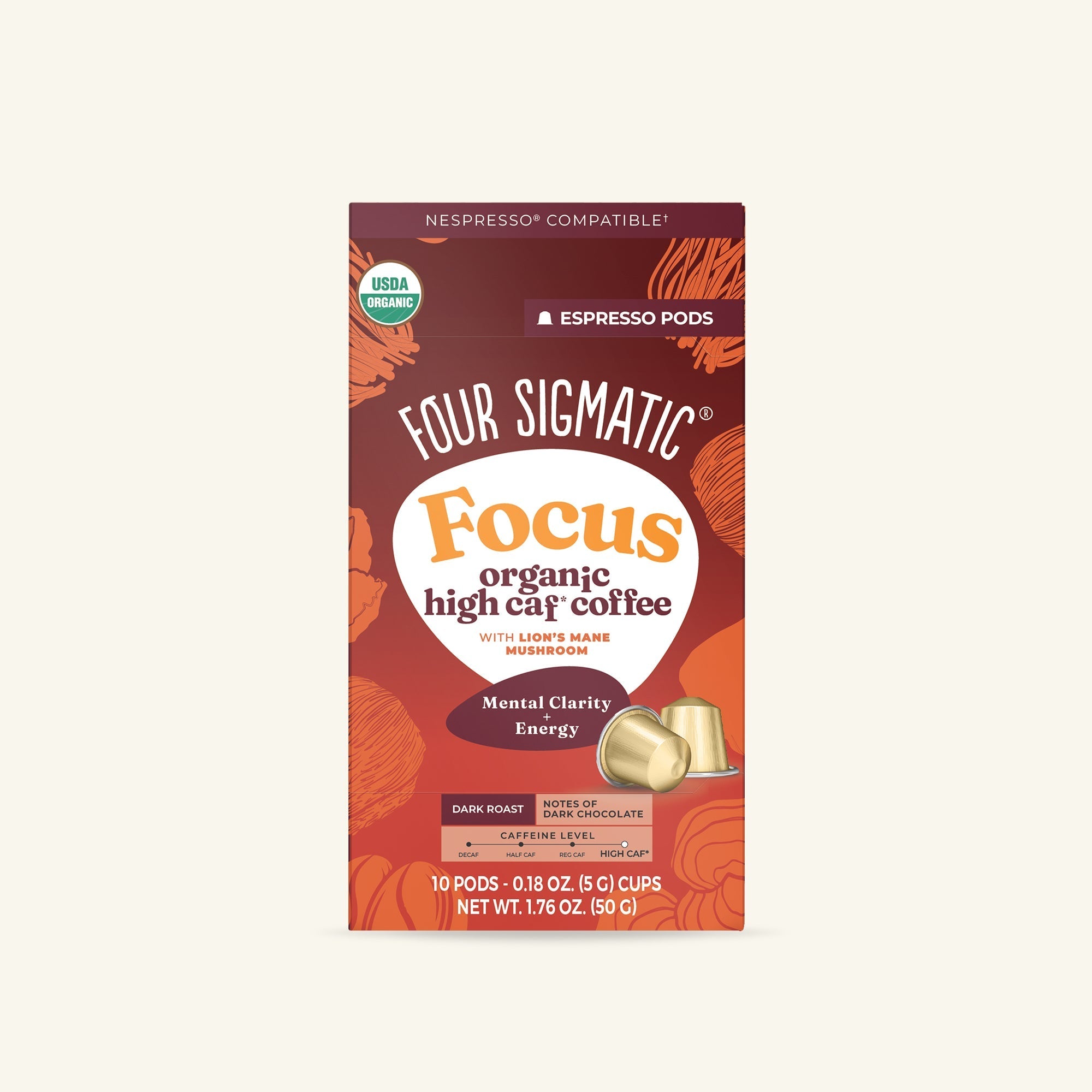 Focus Dark Roast High Caf Espresso Pods (10ct) - Smooth Morning