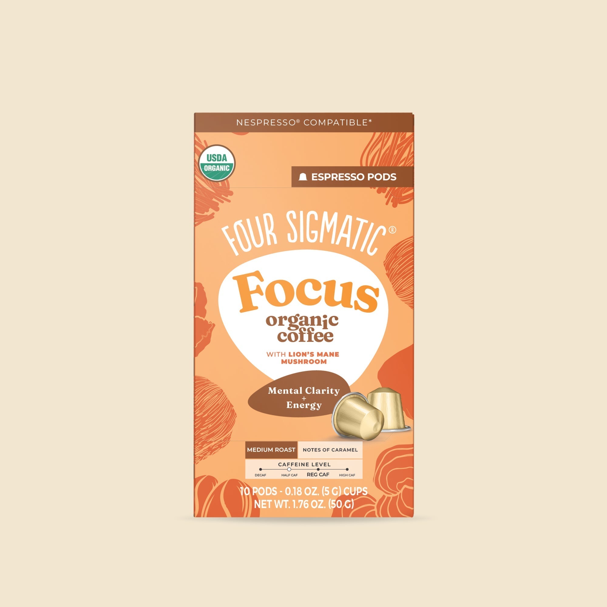 Focus Medium Roast Espresso Pods (10ct) - For Daily Energy