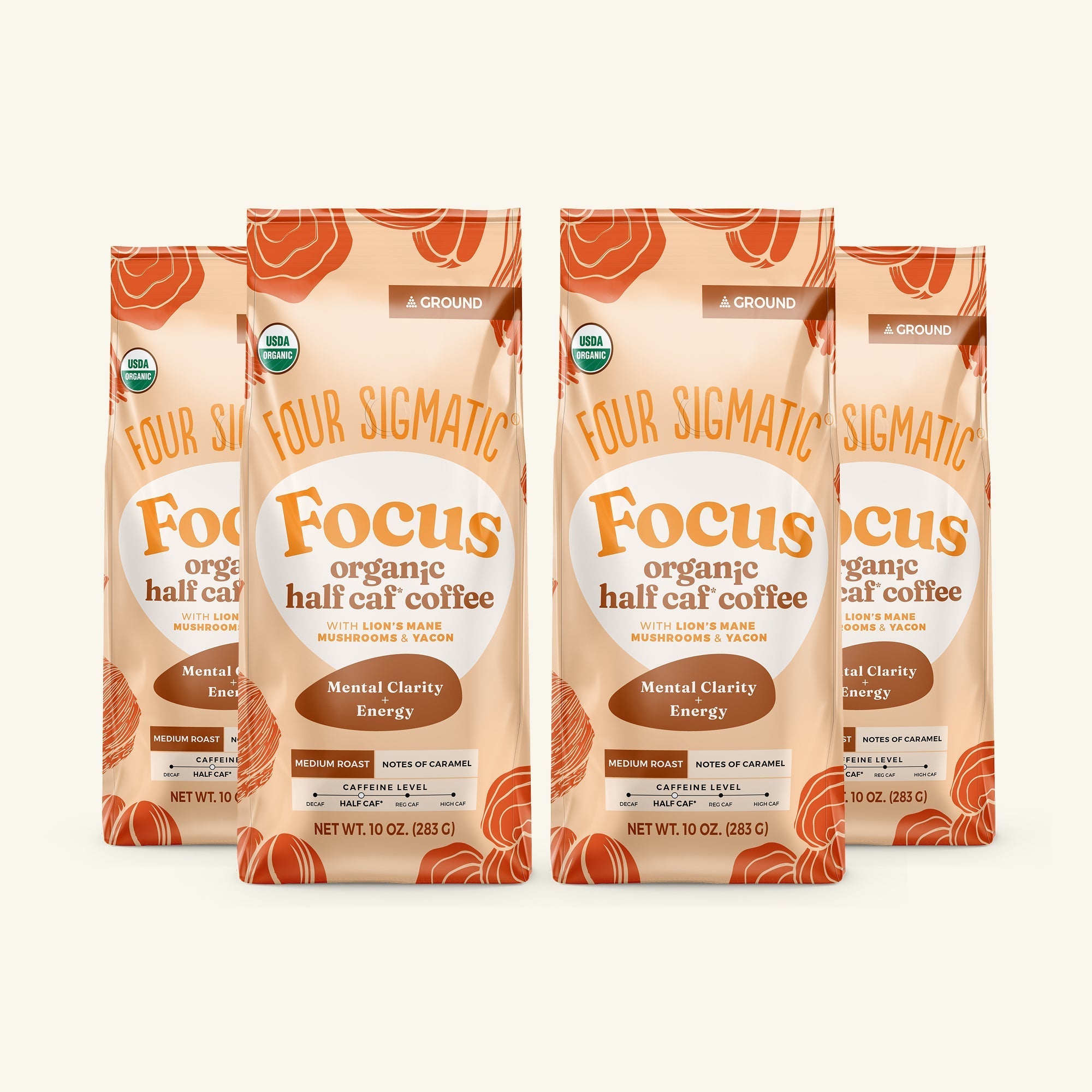 Focus Half Caf Ground Coffee - Medium - Low Caffeine