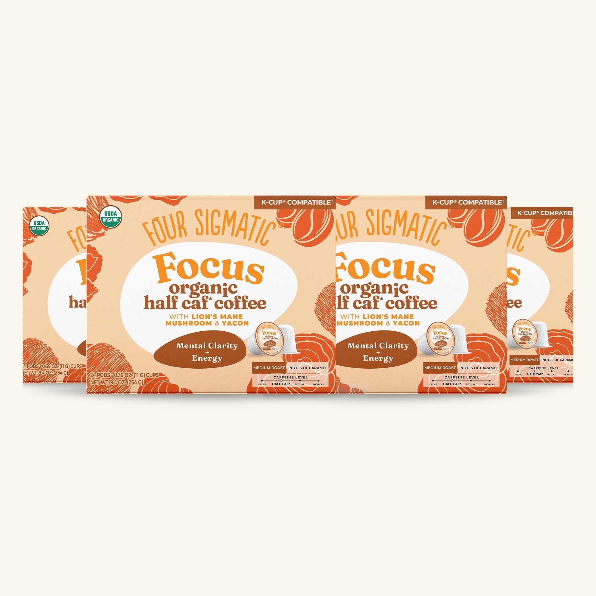 Focus Half-Caf Coffee Pods (24ct) - Plant Based