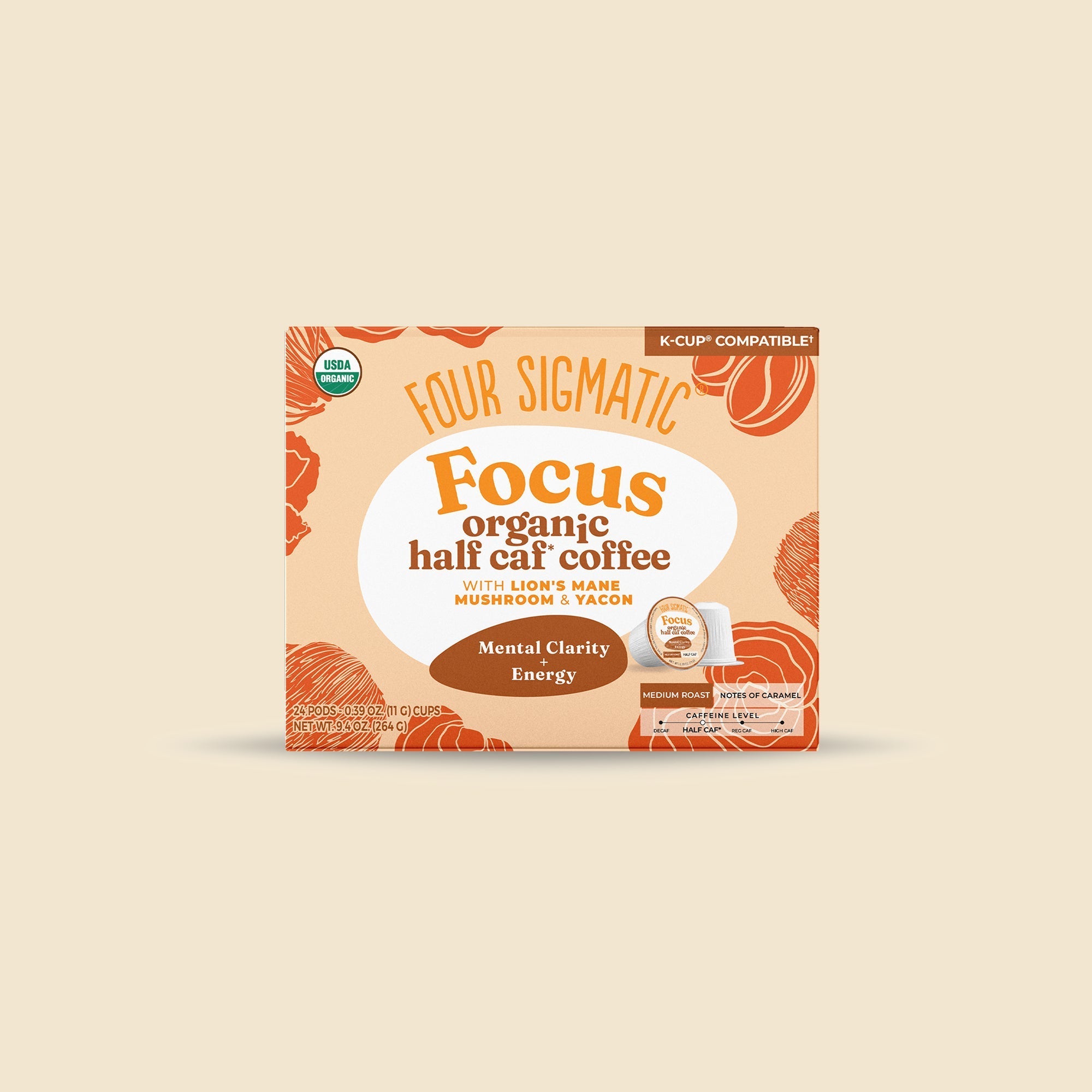 Focus Half-Caf Coffee Pods (24ct) - Plant Based