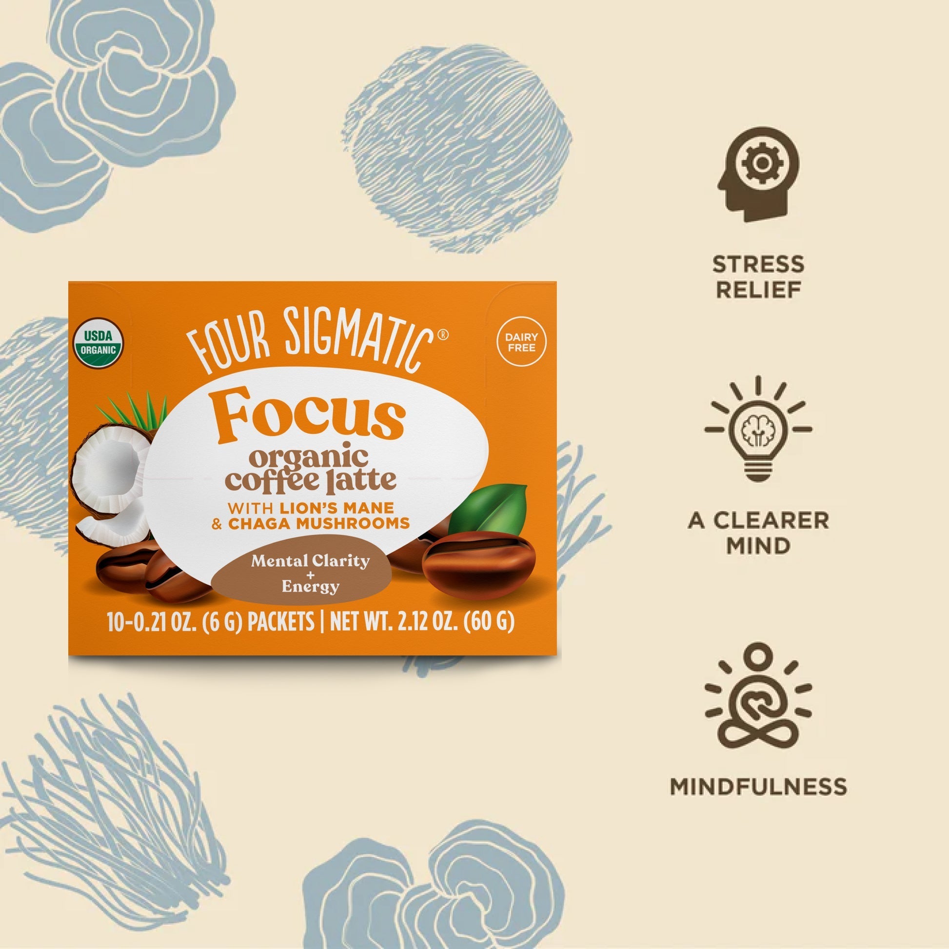 Focus Instant Coffee Latte, Packets - Daily Energy