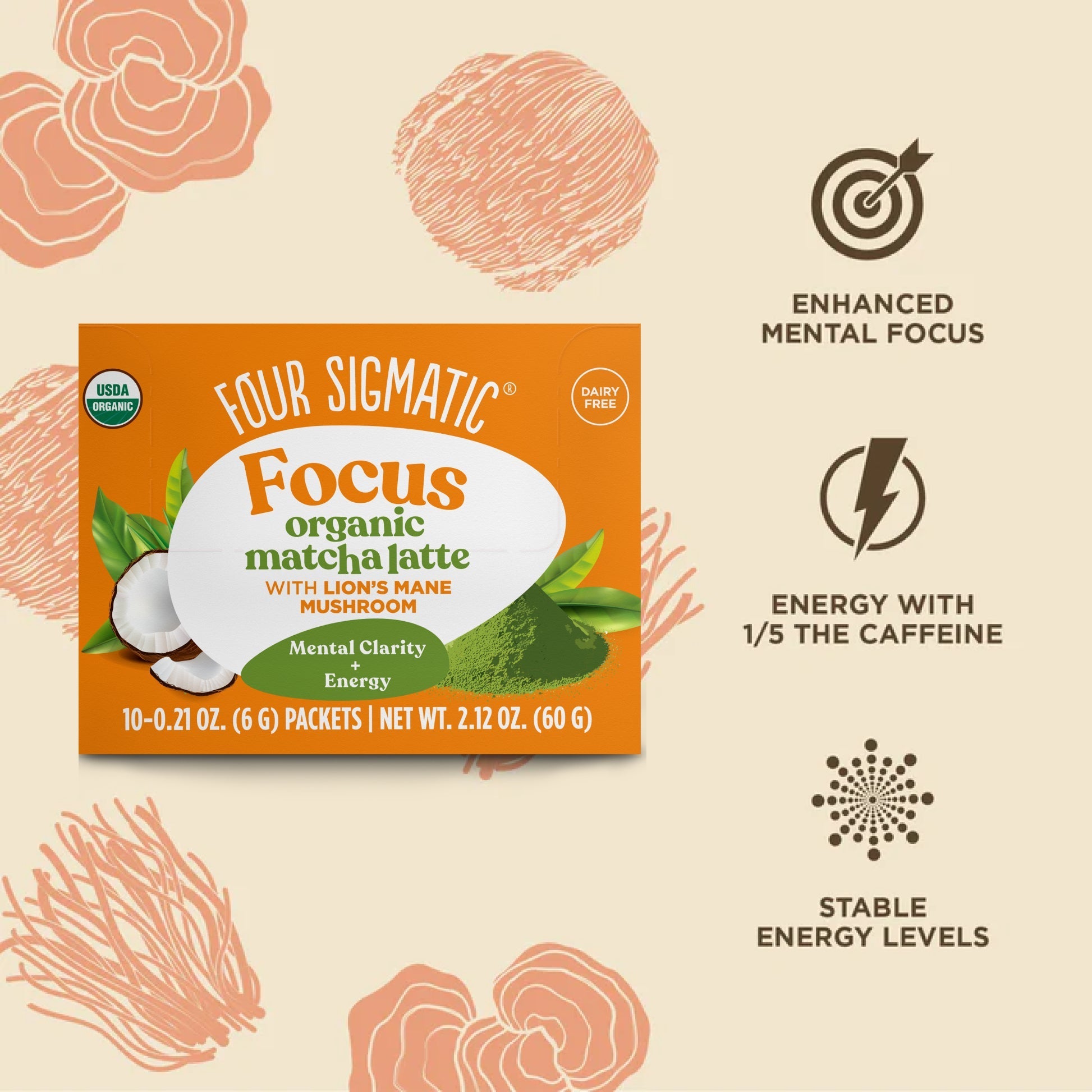 Focus Matcha Latte, Packets - Daily Wellness