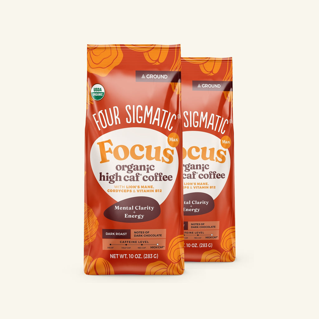 Focus Max High Caf Ground Coffee - Dark - Balanced Energy