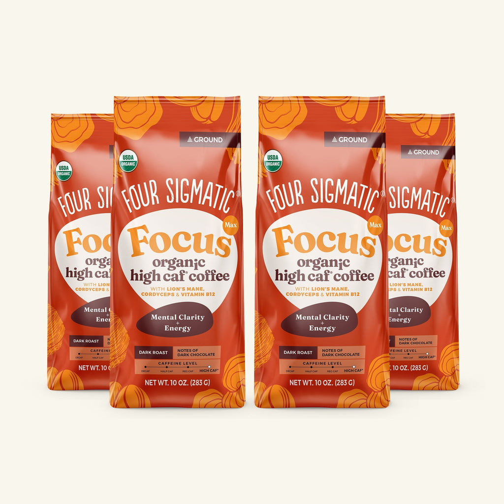 Focus Max High Caf Ground Coffee - Dark - Balanced Energy