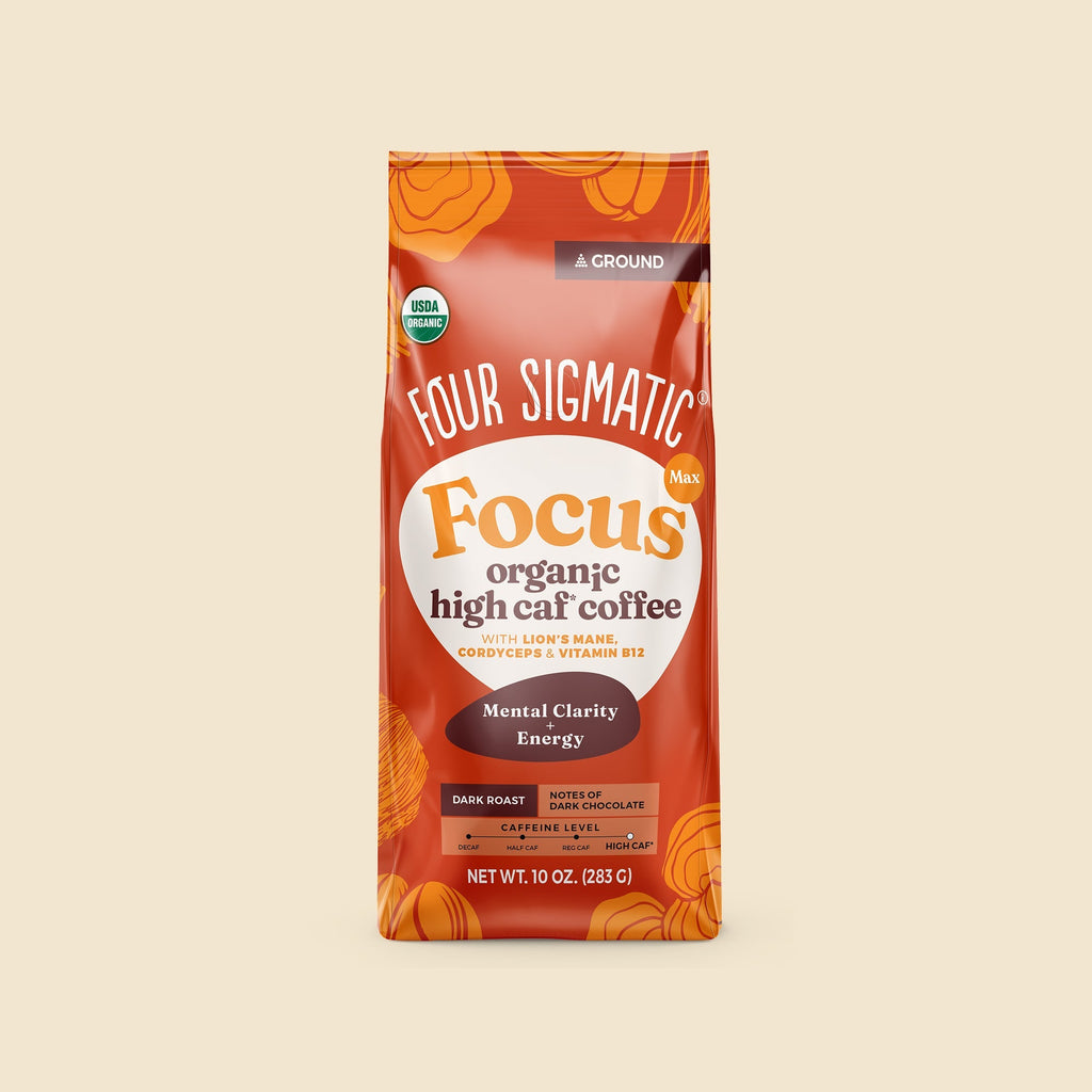 Focus Max High Caf Ground Coffee - Dark - Balanced Energy
